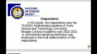 Self Efficacy and Mathematical Problem Solving Skills of College Students