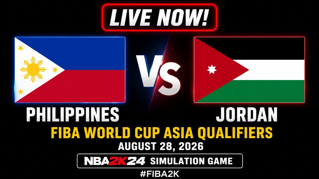 LIVE! Gilas Pilipinas vs Jordan | FIBA WORLD CUP QUALIFIERS | NBA2K24 SIMULATION GAME #fiba2k