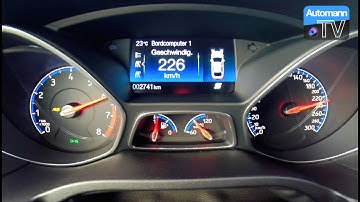 2016 Ford Focus RS (350hp) - 0-200 km/h acceleration (60FPS)