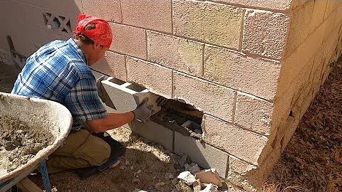 The Art Of Replacing Damaged Cinderblock. How We Do It!