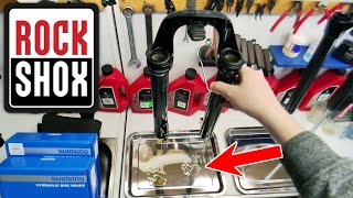What's inside a new Rockshox Judy bike fork. Bicycle fork review and lubrication.