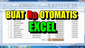 Cara menambahkan Rp Otomatis di Excel