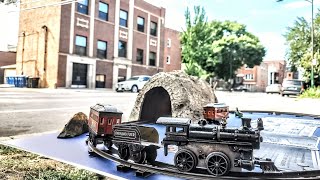 Made in Chicago Hafner Windup Clockwork Toy O gauge train factory 1914-1919@vintage-model-trains 