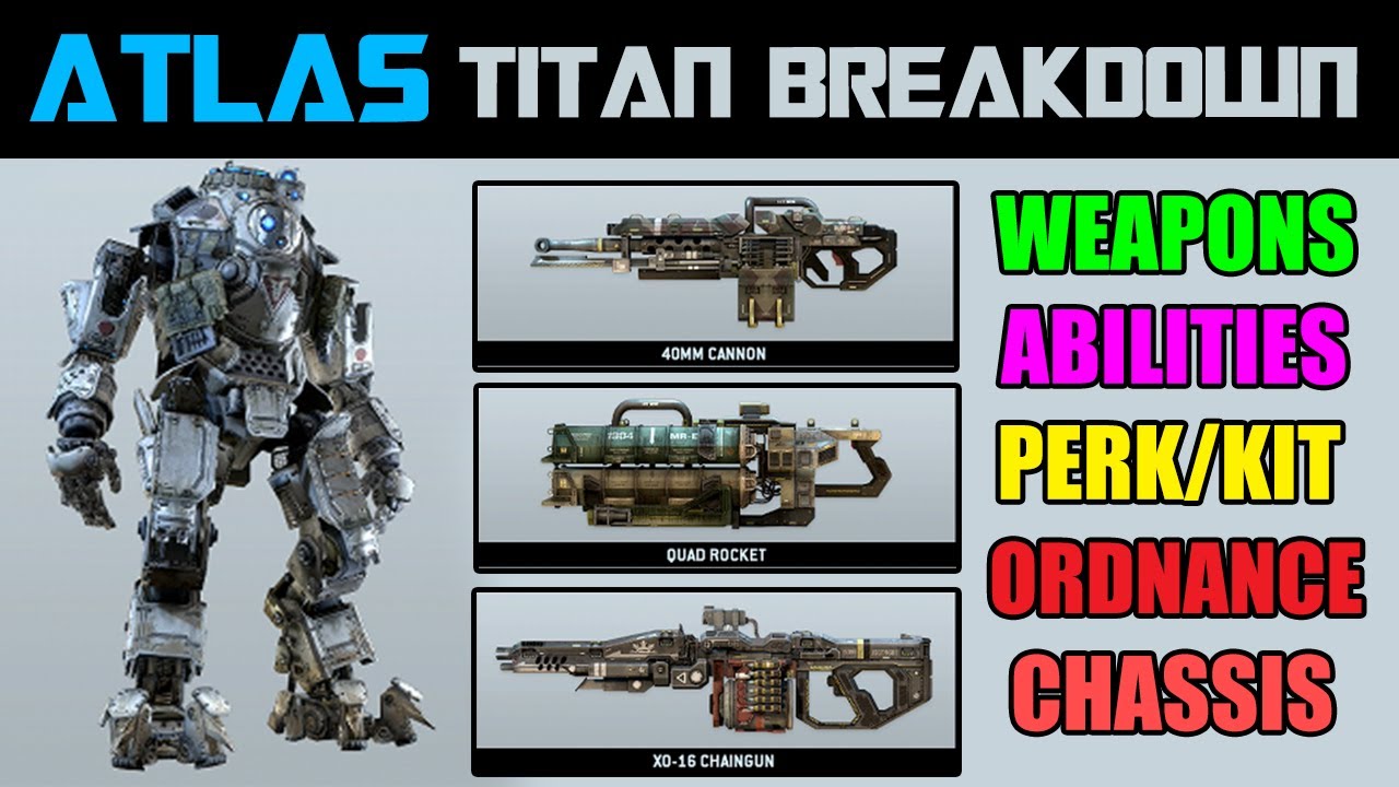 TitanFall Titans Loadouts & Setup - ALL Customization Options, Weapon  Types, Abilities Gameplay 