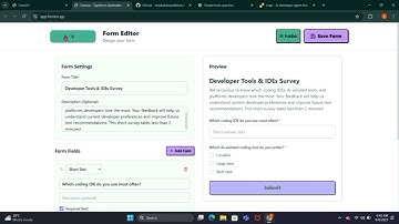 Open Source Typeform Alternative build using leap.new | Open Source hackathon 2025