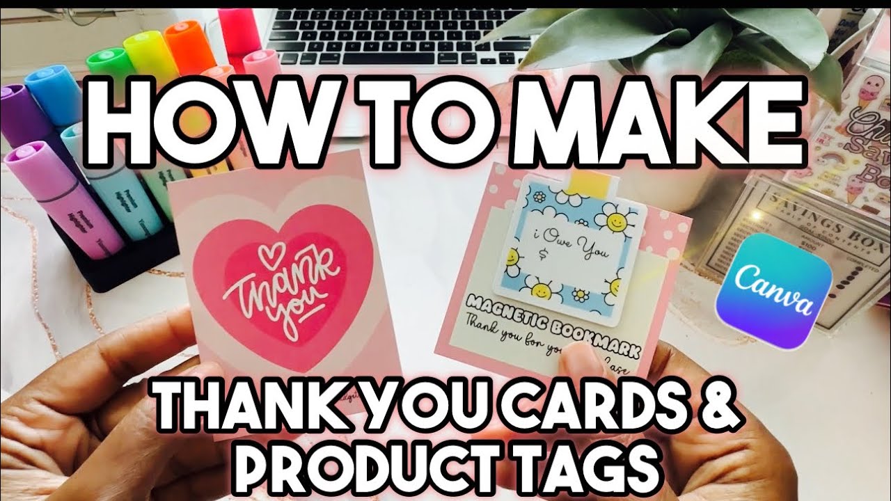 DIY THANK YOU CARD & PRODUCT CARD TUTORIAL! CANVA SMALL BUSINESS ...