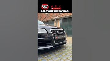 RS6 Avant with a V10 Twin-Turbo Lamborghini Engine💀💀 #rs6 #c6 #audic6 #audi #shorts #viralvideo