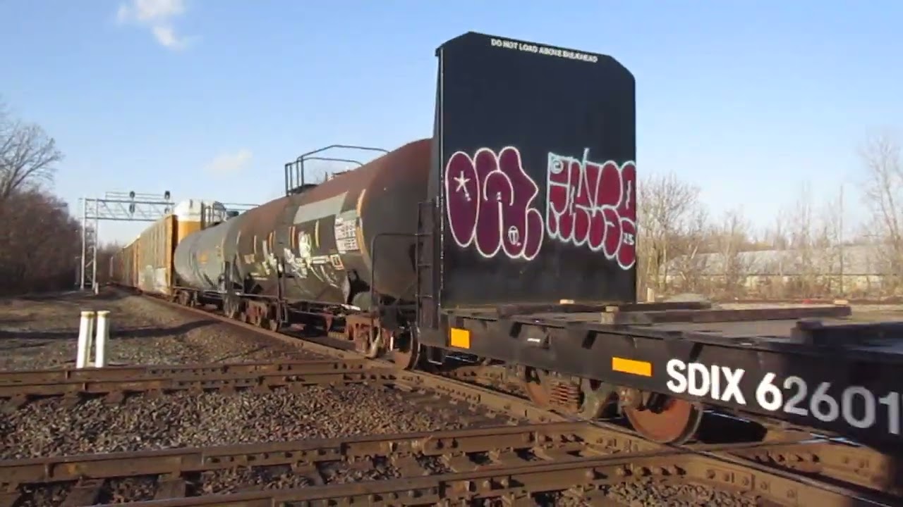 (2-18-2026) Norfolk Southern southbound mixed freight train in Marion Ohio.