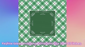 Christmas Plaid Mahjong Tablecloth Size 55 x 55 inches