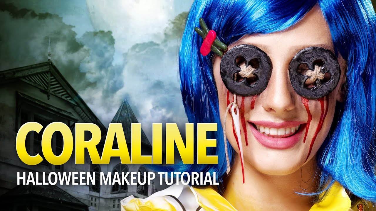 Coraline Cosplay Makeup And Prop Tutorial YouTube
