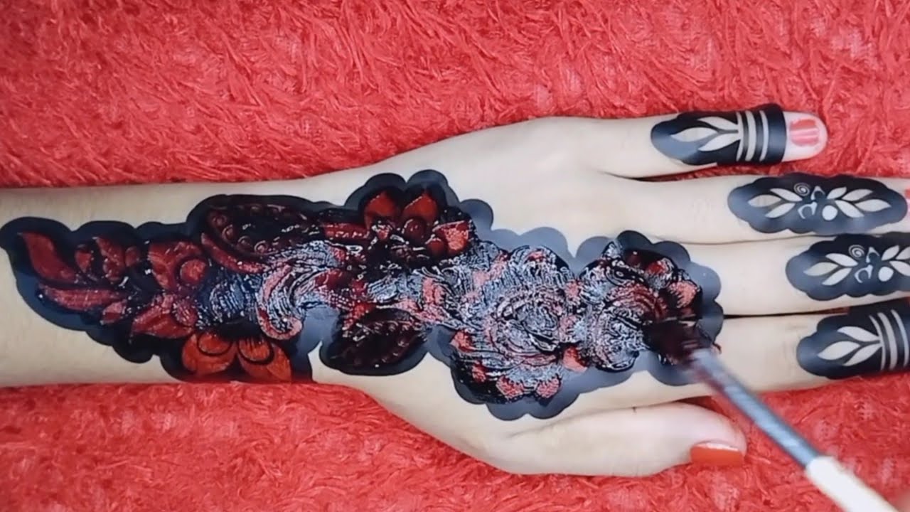 beautiful sticker mehndi design