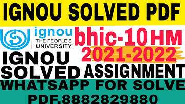 bhic-110 //hindi medium\\ solved assignment  2021-2022