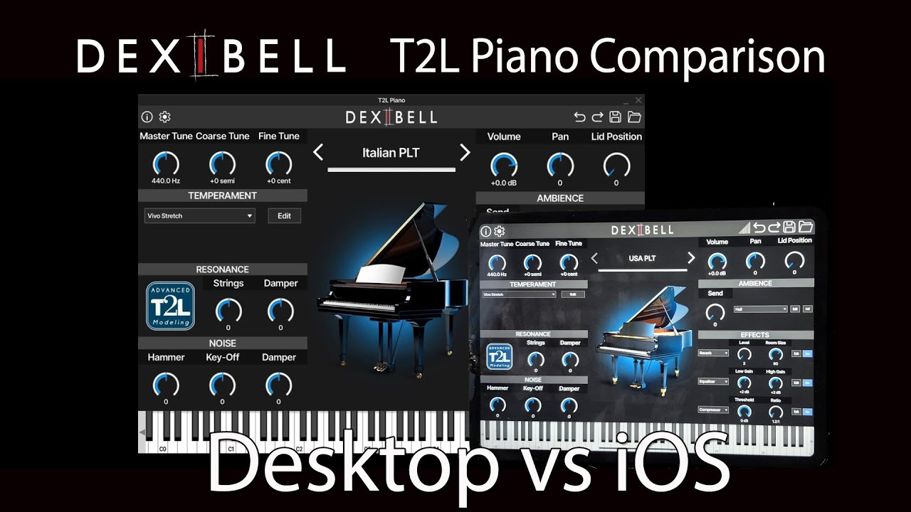 Dexibell T2L Piano iOS vs Desktop comparison by Andrea Girbaudo
