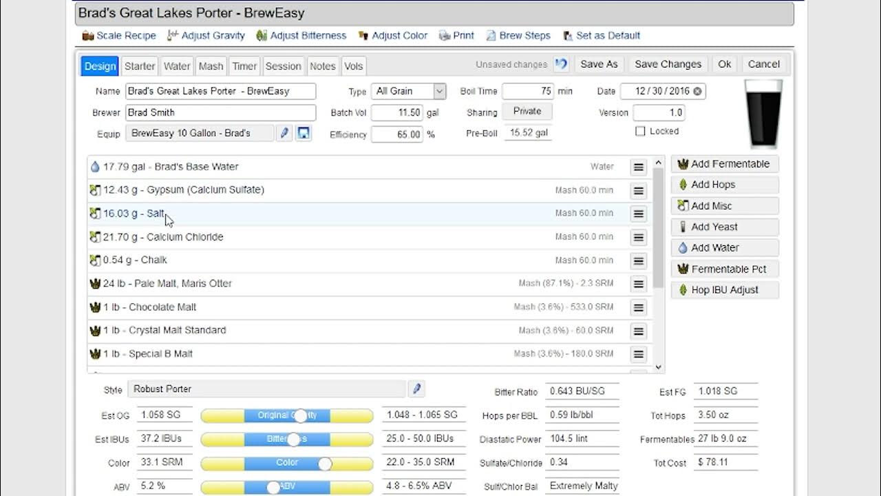 Adjusting Water Profiles in the BeerSmith  Beer Recipe Builder YouTube