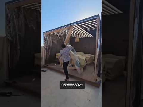 تركيب ستائر شفاف متحركة للمظلات والبرجولات الجلسات الحدائق ستائر جانبية شفافه ستاره متحركه