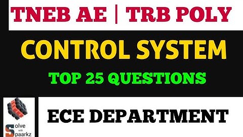 TRB POLYTECHNIC & TNEB AE ECE PREPARATION |CONTROL SYSTEM QUESTIONS |TRB POLYTECHNIC ONLINE COACHING