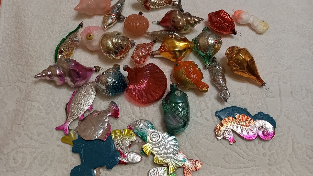 Ёлочные игрушки СССР Подводное царство - YouTube