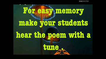 ENGLISH - Vll STD - Memory Poem ( THE LISTENERS )Easy to by heart
