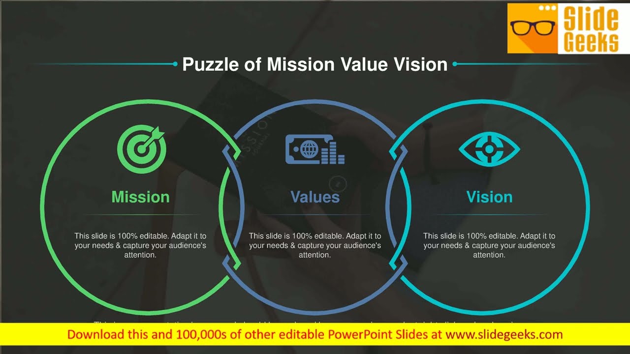 Puzzle Of Mission Value Vision Ppt Powerpoint Presentation Slides Template