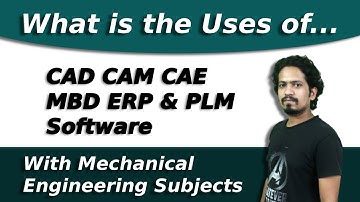 What Is The Use Of CAD CAM CAE MBD ERP & PLM Software With Mechanical Engineering Subjects