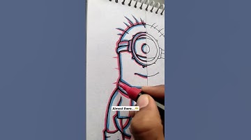 How to draw glitch effect😊... #shorts #art #minions