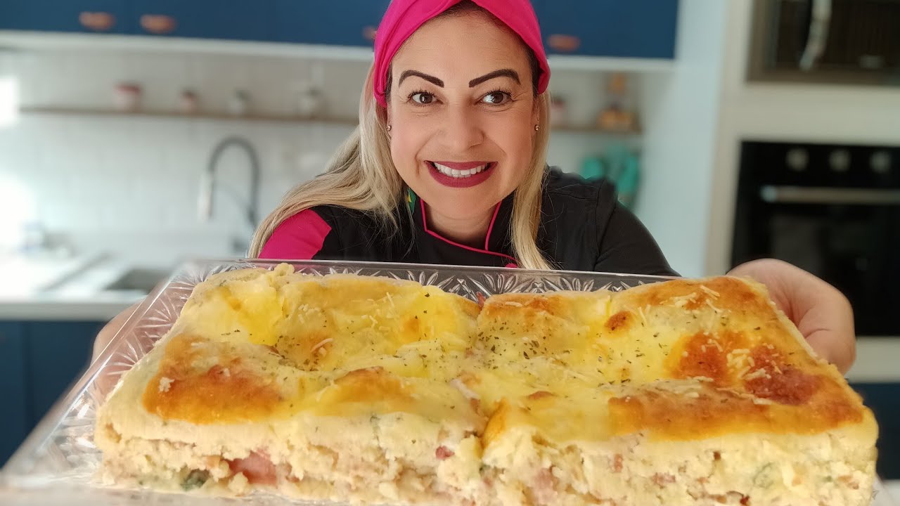 TORTA MASSA ITALIANA COM RECHEIO DE CALABRESA E REQUEIJÃO 😋❤️/#torta #tortasalgada #tortamassaleve