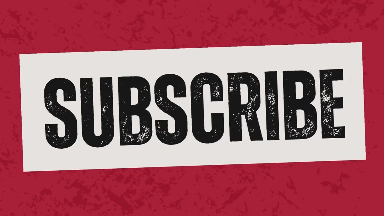 Red, White and Black Modern Rough Animated Subscribe Youtube Channel Outro Video
