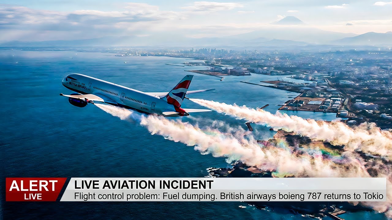 Flight control problem: Fuel dumping. British airways boieng 787 returns to Tokio