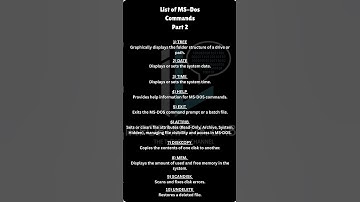 List of MS DOS commands Part 2 #fyp #foryou #foryoupage #computertipsandtricks