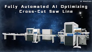 Fully Automated AI Optimizing Cross-Cut Saw Line