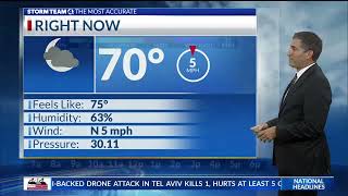 WCMH-4, Columbus OH, 11 pm newscast, Dave Mazza weather segment, July 19, 2024