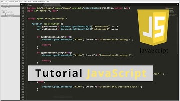 Tutorial JavaScript OnClick OnKeyUp & HTML