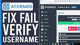 how to fix failed to verify username minecraft server aternos (2024)