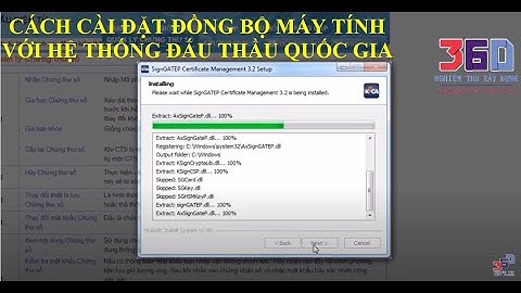 Hướng dẫn cài đặt đấu thầu qua mạng