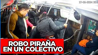 UN COLECTIVO LLENO DE CHORROS: atacaron a un pasajero, le robaron y se bajaron todos juntos