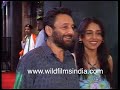 Jackie shroff shekhar kapoor and suchitra krishnamoorthi at mangal pandey premiere aamir and kiran