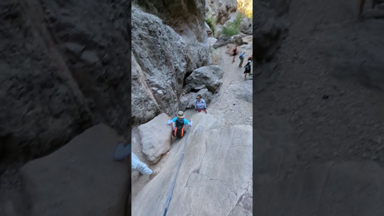 Goldstrike Canyon Hot Springs | Climbing down using Ropes | Pickupsports | Hiking Adventures | 51