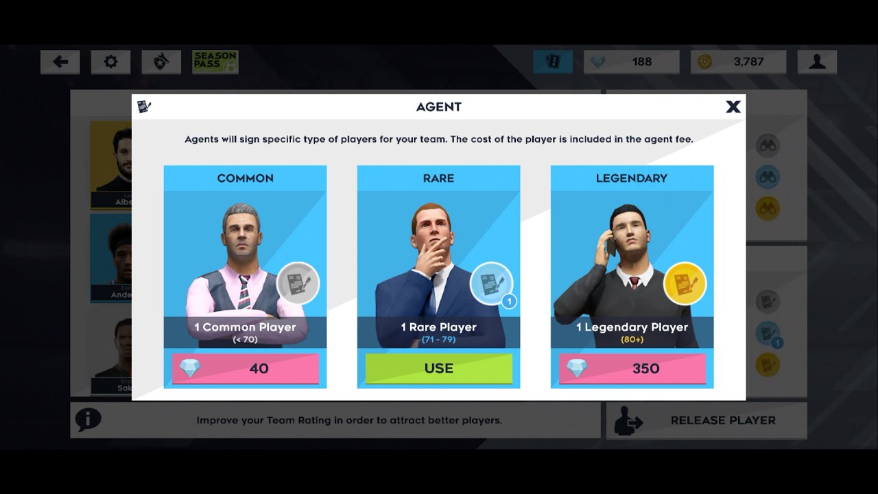 Using Rare Agent | Season Pass | Rare Player Signing | DLS 21