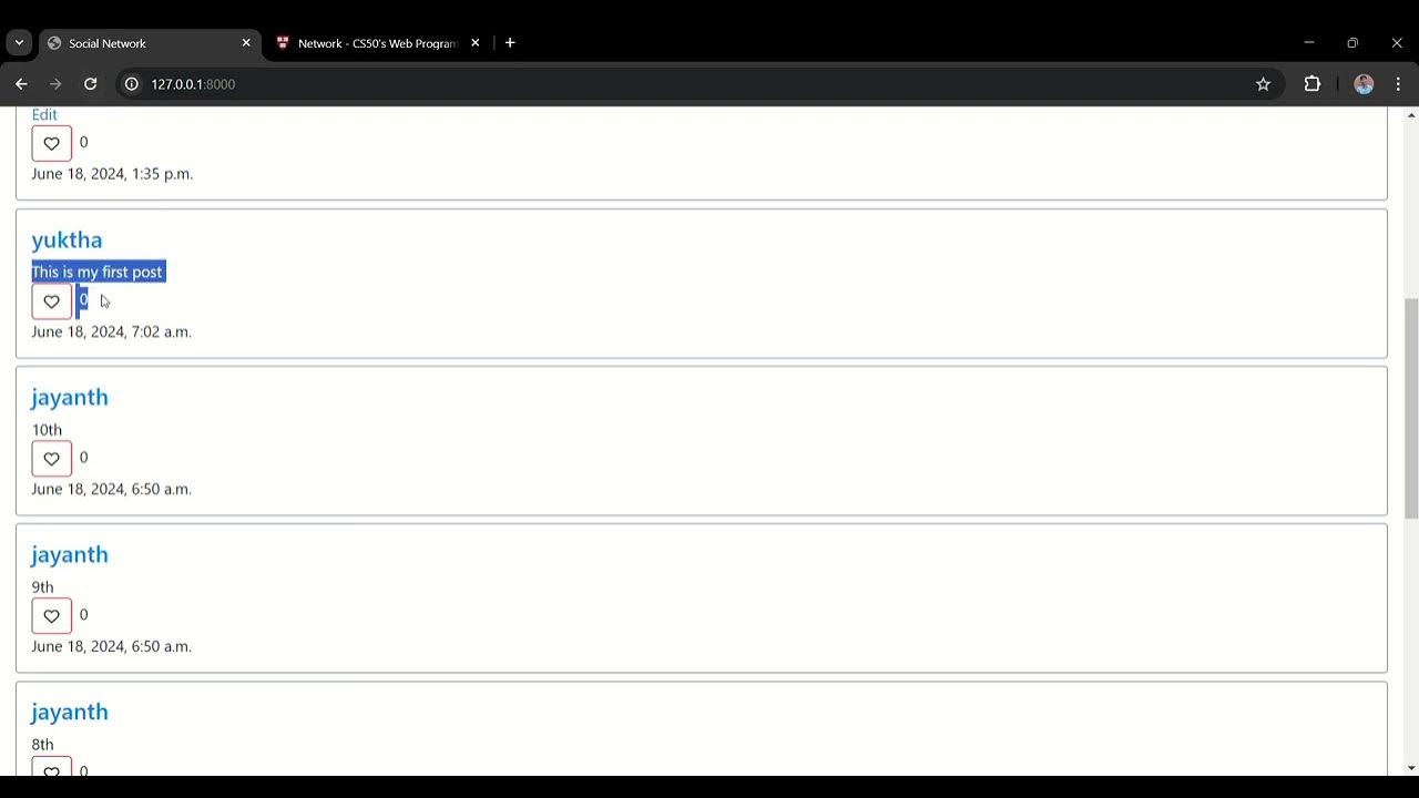 project4 - CS50 Web Programming with Python and JavaScript - YouTube