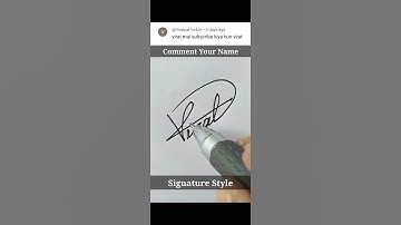 Virat name signature design #tutorial #easy #viral #signature #viratkohli #namesignature #easy