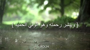 تلاوة || ياسر الدوسري { وهو الذي ينزل الغيث من بعد ما قنطوا وينشر رحمته وهو الولي الحميد }