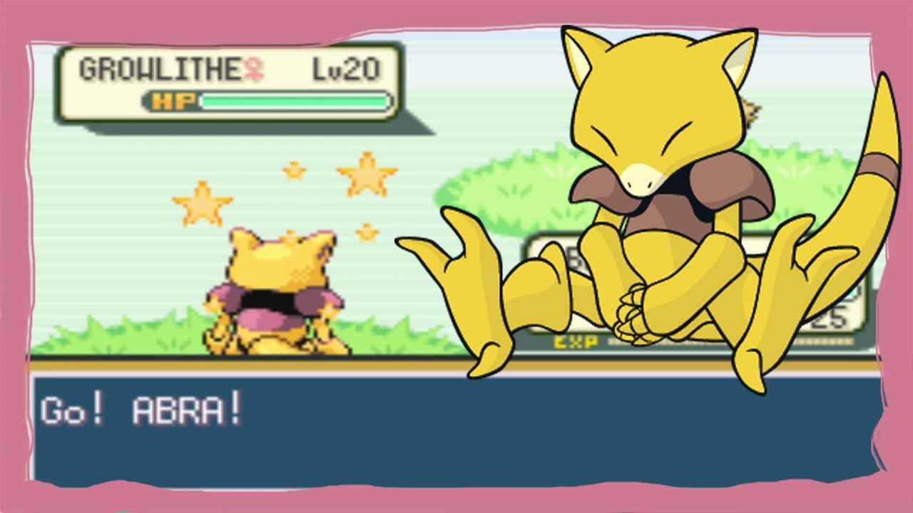 3] shiny abra in the fire red game corner! My shiny team is finally  complete. : r/ShinyPokemon