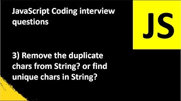 Find unique characters from string or Remove Duplicates from string Javascript