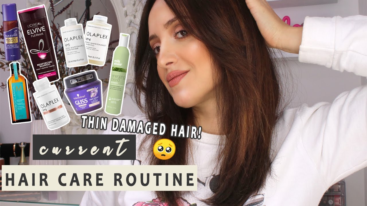 MY HAIRCARE ROUTINE FAVOURITE HAIR PRODUCTS THIN DAMAGED HAIR YouTube