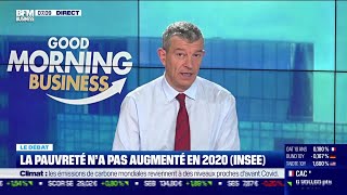 Le débat  : La pauvreté n'a pas augmenté en 2020 (Insee)