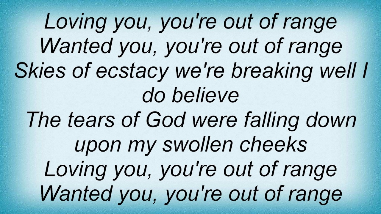 Red Hot Chili Peppers Out Of Range Lyrics YouTube