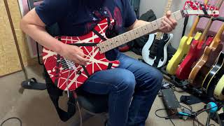 EVH STRIPED 5150 Series Red With Black&White