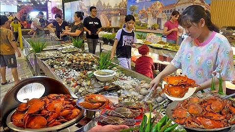 Quá bất ngờ Buffet Hải sản Cua, Ghẹ, Tôm Càng Sống gần 100 món chỉ 219K ăn thả ga ở Bình Tân