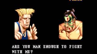 Street Fighter II Turbo(SNES)-Guile Playthrough