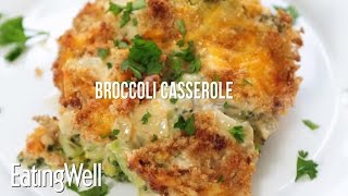 Up your cheesy broccoli side dish game with this from-scratch recipe
for healthier casserole. a homemade light and luscious cheese sauce
add richnes...